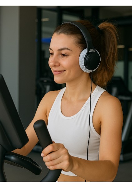 Tek Kullanımlık Kulaklık Hijyen Bonesi, Kulaklık Kılıfı-Beyaz-5cm(S)-50 Lik Pakette indirimleri