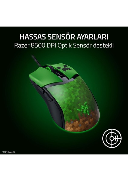 Kablolu Mouse Minecraft Edition RZ01-04650200-R3M1 fırsatları