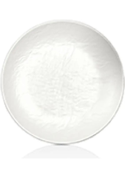 M11923. Cw - Tilda Matt 6'lı Krem Beyaz Yuvarlak Servis Tabak Seti 23 Cm, Thermoset Melamin