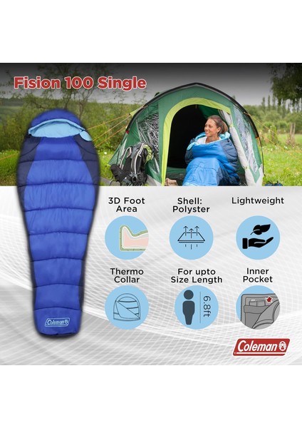 Fision 100 Hafif, Izalasyonlu, Yüksek Kaliteli -8 Uyku Tulumu fırsatları