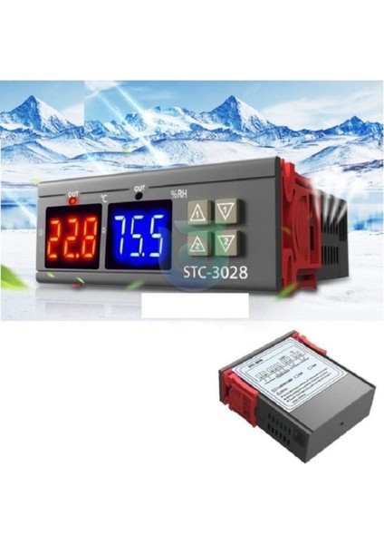 3028 Sıcaklık ve Nem Ölçer -20°C~80°C Çift Ekran Kalibrasyonlu