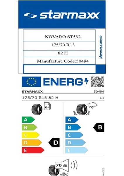 175/70 R13 Tl 82H Novaro ST532 Oto Yaz Lastiği (Üretim TARIHI:2025) fiyatları
