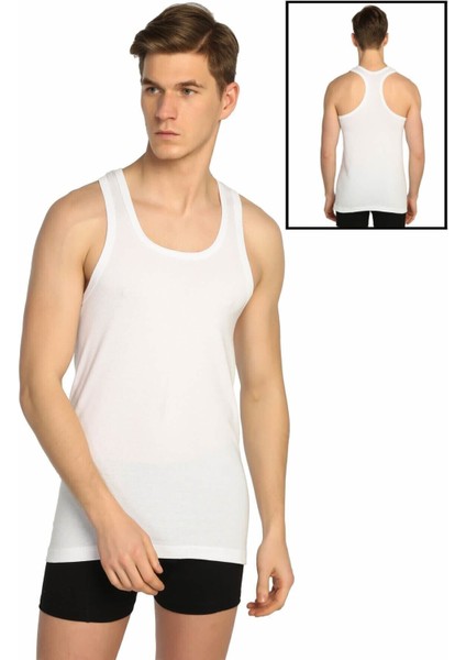 Erkek Beyaz Ribana Spor Atlet ELF568T0118CCM