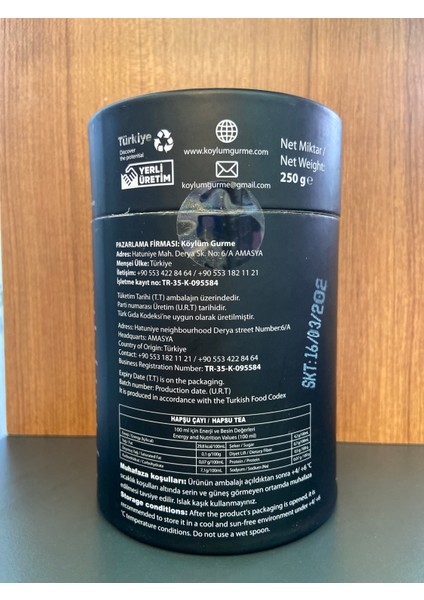 Mentollü Hapşu Çayı Gerçek Meyve ve Baharatla 250 G fiyatları