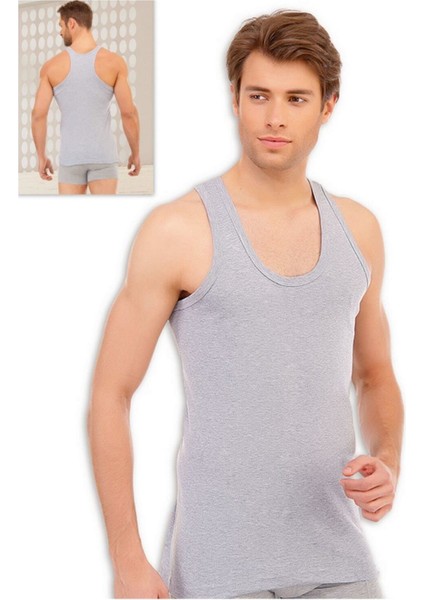 4'lü Gri Paket Erkek Rambo Atlet