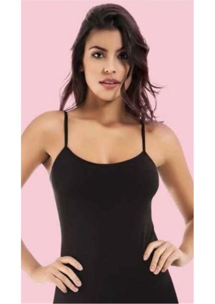 Kadın 6 Lı Paket Pamuk Ribana Ip Askılı Atlet