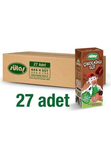 Sütaş Süt Çikolatalı 180 ml x 27