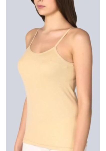 Kadın Ten Ip Askılı Pamuk Atlet 6 Adet