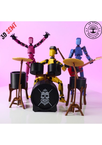 3D Dummy Figür Davul Set | Dummy Figür Aksesuarı | Dayanıklı ve Detaylı Koleksiyon Aksesuarı