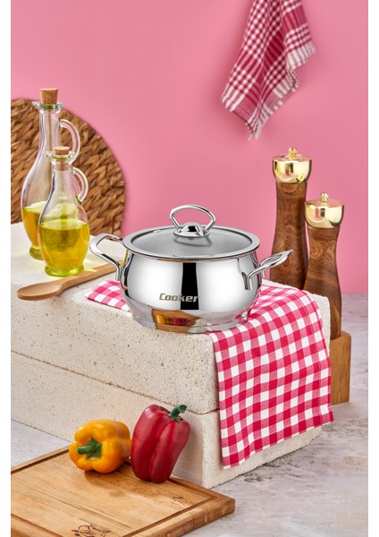 Lara 16 cm Paslanmaz Çelik Derin Tencere