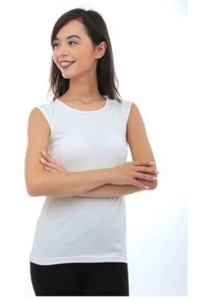 Kadın Beyaz Sıfır Kol Body Atlet fiyatları