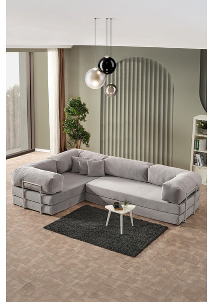 Legom Lucas Aktivite Koltuğu Yatak Olabilen Çok Amaçlı Kanepe L Koltuk Gri