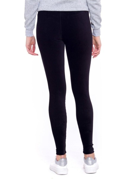 Kadın Siyah Fitilli Kadife Tayt Pantolon fiyatları