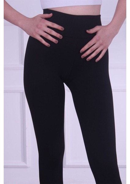 Kadın Siyah Sıkılaştıcı Toparlayıcı Yüksek Bel Geniş Kemerli Çelik Örme Tayt fiyatları