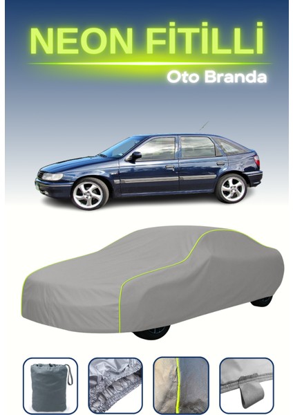 Gri [volkswagen Pointer 1994 - 1996] Uyumlu Neon Fitilli Araba Brandası, Su ve Toz Geçirmez