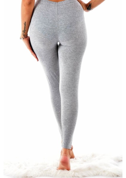 Kadın Gri Penye Elastan Uzun Tayt fiyatları