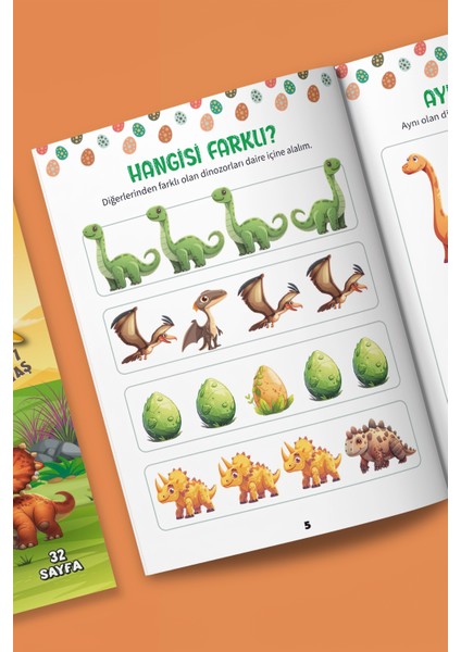 Dinozor Boyama & Aktivite Kitabı 2’li Set - 4-7 Yaş Çocuklar İçin - 60 Sayfa - Eğitici ve Eğlenceli Etkinlikler indirimleri