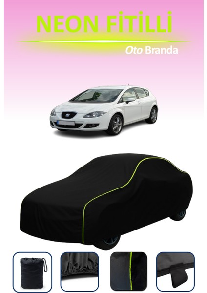 Siyah [seat Leon Cupra 2006 - 2021] Uyumlu Neon Fitilli Araba Brandası, Su ve Toz Geçirmez