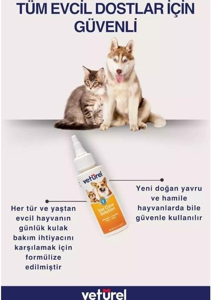 Veturel Kedi ve Köpekler Için Ağız Göz ve Kulak Bakım Spreyi Başlangıç Seti 3X100 ml fiyatları