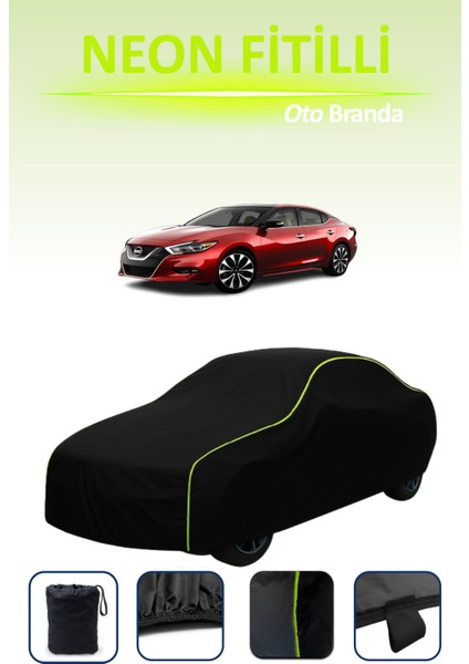 Siyah [nissan Maxima 2016 - 2018] Uyumlu Neon Fitilli Araba Brandası, Su ve Toz Geçirmez
