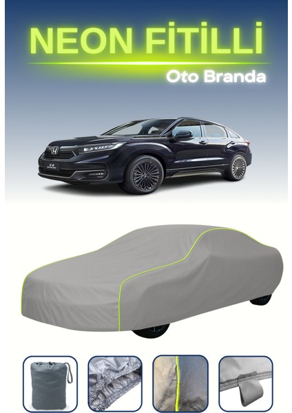 Gri [honda Avancier 2] Uyumlu Neon Fitilli Araba Brandası, Su ve Toz Geçirmez