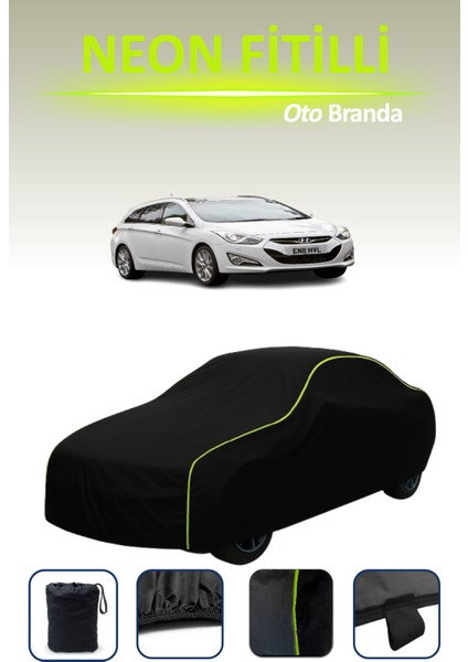 Siyah [hyundai I40 Tourer 2012 - 2018] Uyumlu Neon Fitilli Araba Brandası, Su ve Toz Geçirmez