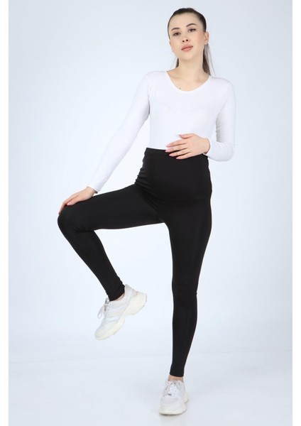 4406-HAMILE Giyim Parlak Yünlü Dalgıç Tayt fırsatları