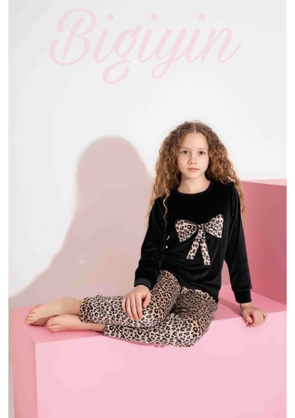 Fransız Kadife Kışlık Çocuk Pijama Takımı Anne & Kız Pijama Takımı fiyatları