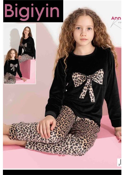 Fransız Kadife Kışlık Çocuk Pijama Takımı Anne & Kız Pijama Takımı indirimleri