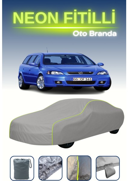 Gri [opel Astra Caravan Opc 2002 - 2004] Uyumlu Neon Fitilli Araba Brandası, Su ve Toz Geçirmez