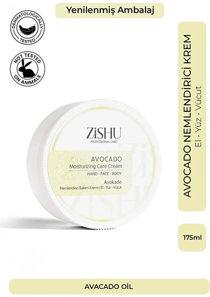 ZİSHU Avokado Nemlendirici Krem – El, Yüz ve Vücut - 175ml
