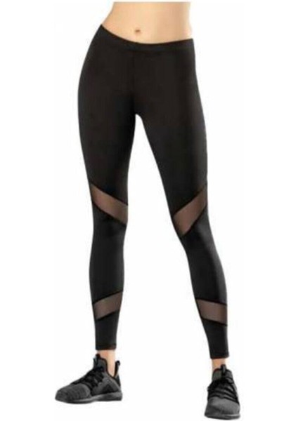 4084 Tül Detaylı Tayt