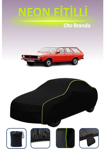 Siyah [volkswagen Passat Variant 1974 - 1981] Uyumlu Neon Fitilli Araba Brandası Su ve Toz Geçirmez