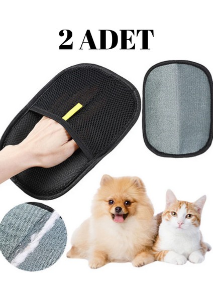 2ADET Vetrisil Çift Taraflı Statik Kedi Köpek Tüy Temizleme Eldiveni Giysiler Mobilyalar Halılar