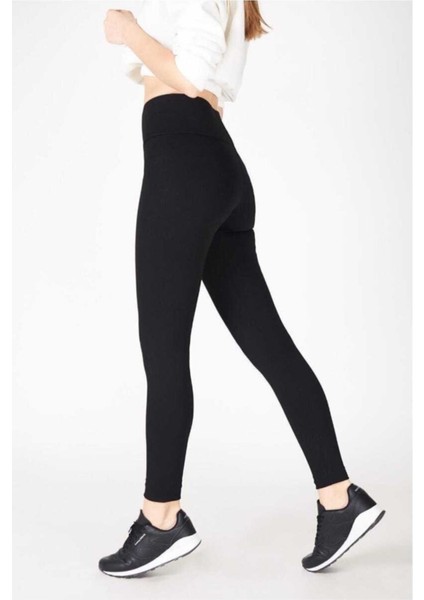 Kadın 2"li Siyah Modal Elastan Likralı Penye Uzun Tayt 2101 fiyatları