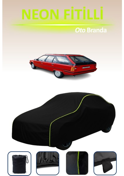 Siyah [citroen Bx 1 Break] Uyumlu Neon Fitilli Araba Brandası, Su ve Toz Geçirmez