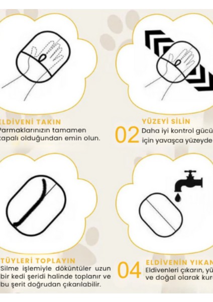 2ADET Vetrisil Çift Taraflı Statik Kedi Köpek Tüy Temizleme Eldiveni Giysiler Mobilyalar Halılar indirimleri