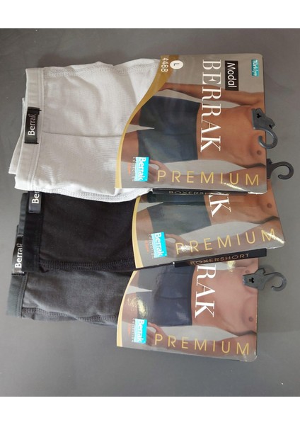 4488 Erkek Modal Ince Kemer Lastikli Çok Renkli Boxer 3 Adet modelleri