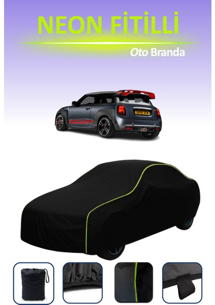 Siyah [mini Cooper John Cooper Works Gp 2019 - 2021] Uyumlu Neon Fitilli Araba Brandası