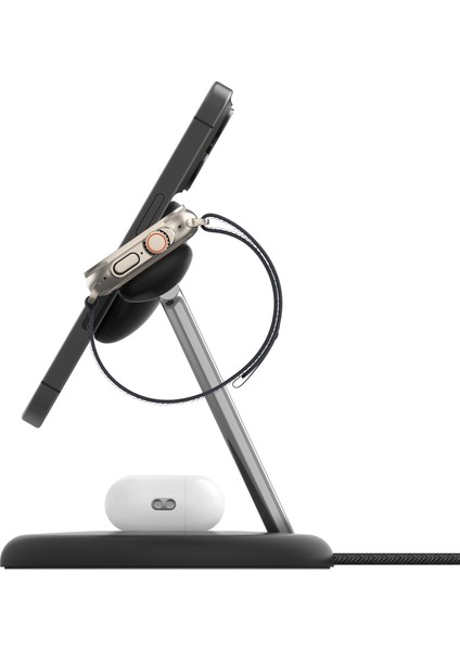 3'ü 1 Arada Manyetik Magsafe Uyumlu Qi2 15W Kablosuz Şarj Standı, Iphone 16, 15, 14 ve 13 Ser fırsatları