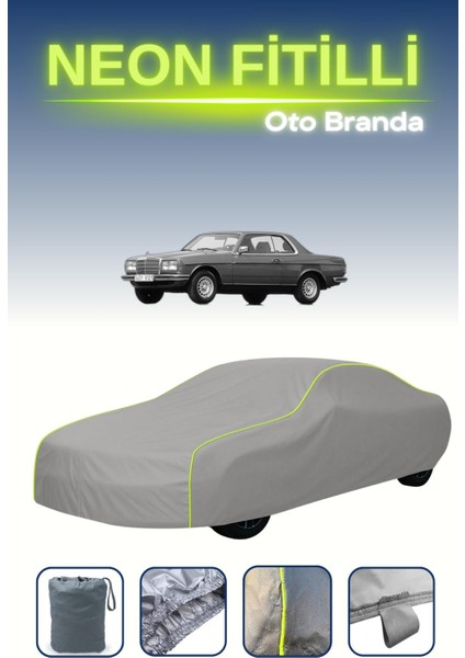 Gri [mercedes-Benz C123] Uyumlu Neon Fitilli Araba Brandası, Su ve Toz Geçirmez