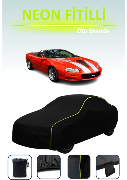 Siyah [chevrolet Camaro 1993 - 2002] Uyumlu Neon Fitilli Araba Brandası, Su ve Toz Geçirmez