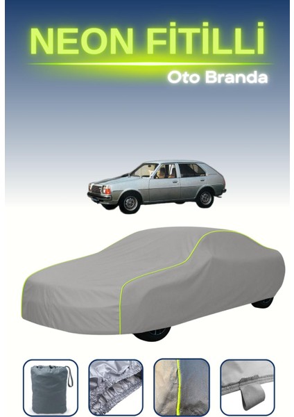 Gri [mazda 323 1] Uyumlu Neon Fitilli Araba Brandası, Su ve Toz Geçirmez