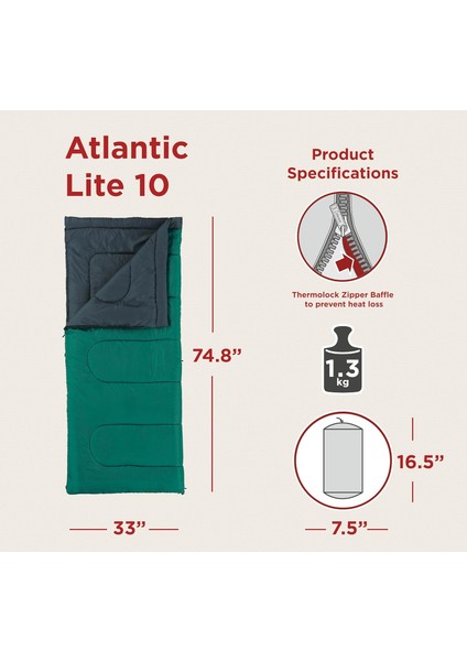 Atlantic Lite 10 Uyku Tulumu, Hafif Yazlık Uyku Tulumu fiyatları