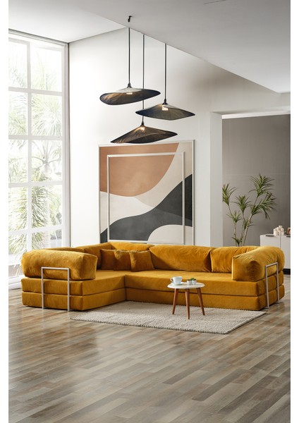 Legom Lucas Aktivite Koltuğu Yatak Olabilen Çok Amaçlı Kanepe L Koltuk Hardal fiyatları