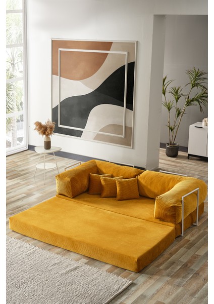 Legom Lucas Aktivite Koltuğu Yatak Olabilen Çok Amaçlı Kanepe L Koltuk Hardal indirimleri