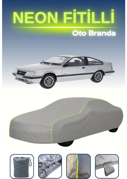 Gri [opel Monza A2] Uyumlu Neon Fitilli Araba Brandası, Su ve Toz Geçirmez