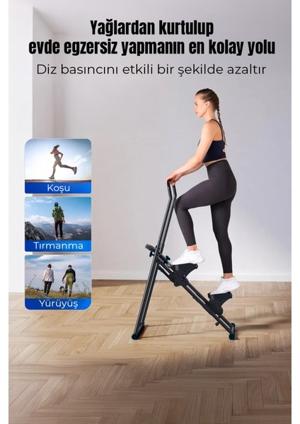 Katlanabilir Dikey Tırmanma Egzersiz Aleti Yeni Versiyon Siyah modelleri