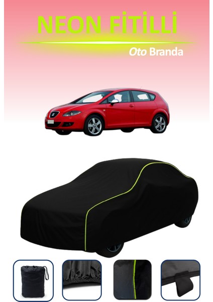 Siyah [seat Leon 1] Uyumlu Neon Fitilli Araba Brandası, Su ve Toz Geçirmez
