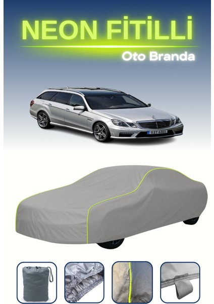 Gri [mercedes E 63 Amg T-Modell (S212) 2009 - 2012] Neon Fitilli Araba Brandası, Su ve Toz Geçirmez